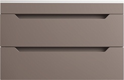 Style Line Тумба с раковиной Остин 80 подвесная тауп темный – фотография-1